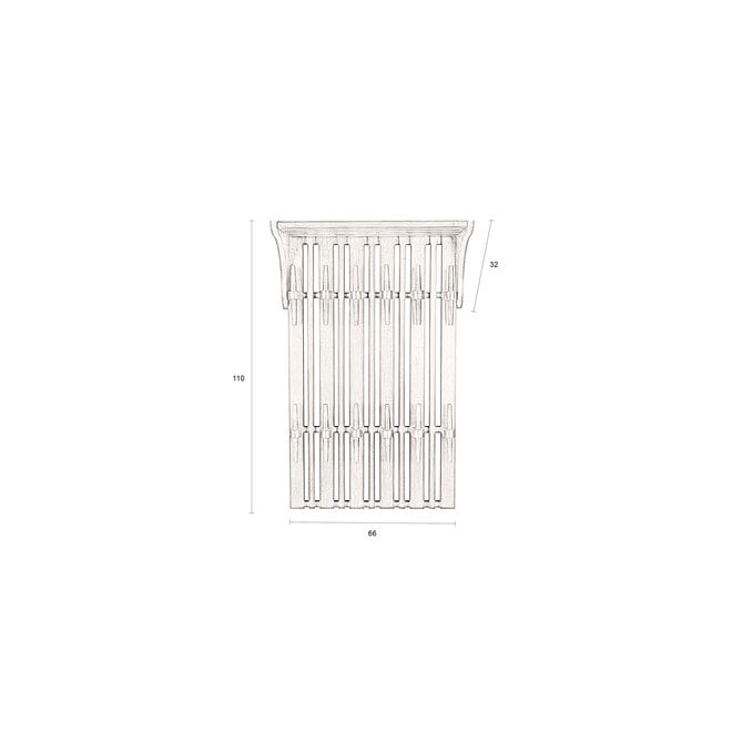 Wall Kapstok Wandplank Jakub Walnut