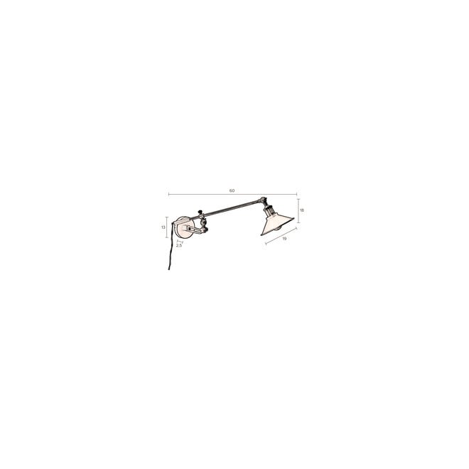 Wandlamp Penelope zwart