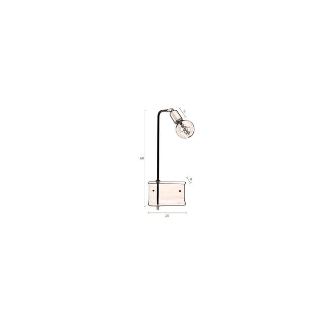 Wandlamp Shaw zwart