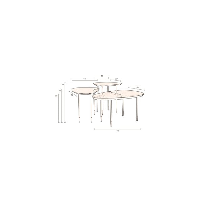 bijzettafel Phyllis (Set of 3)