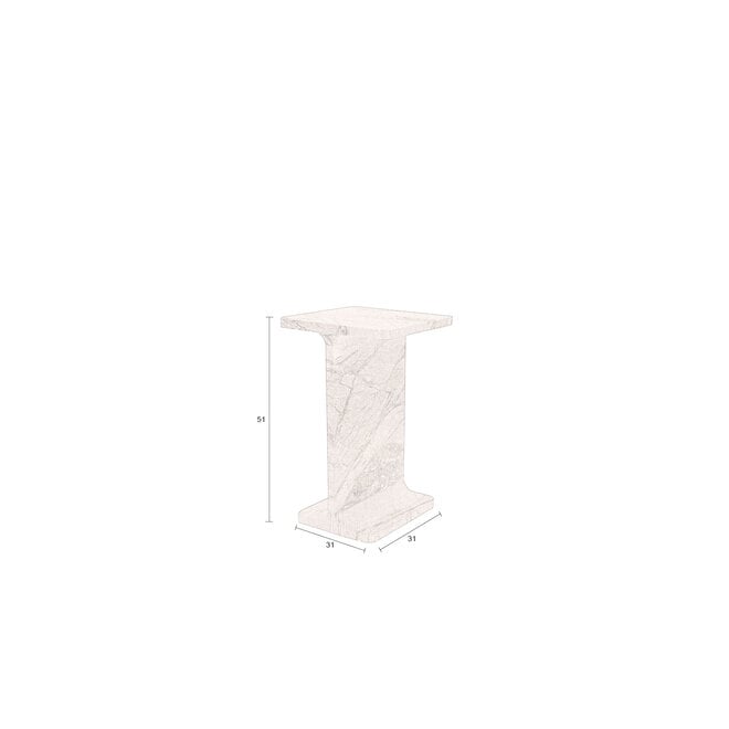bijzettafel Satpura bruin Marble