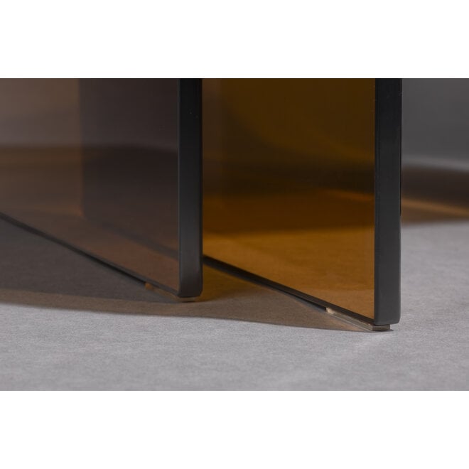 bijzettafel Vetro Set of 2 bruin