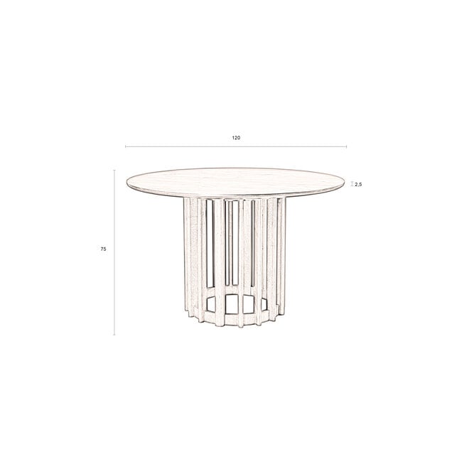 Tafel Barlet 120' Walnut