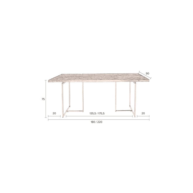 Tafel Class 220x90 Oak