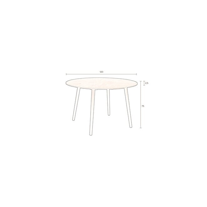 Tafel Clover 120'