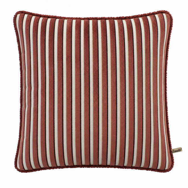 Claudi Sierkussen Michy Ash Rose + Piping Aubergine 50x50 cm