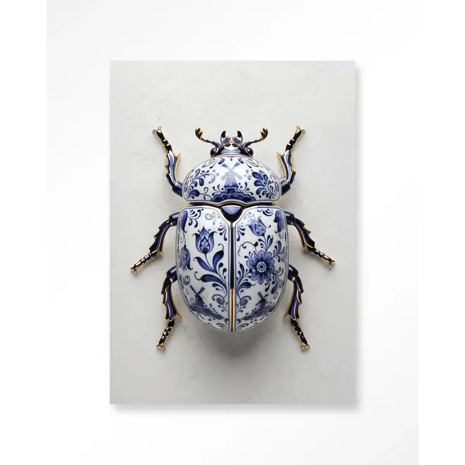 Urban Cotton Wandkleed Blue Beatle
