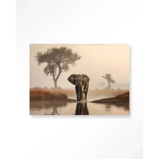Urban Cotton Wandkleed Savannah Elephant
