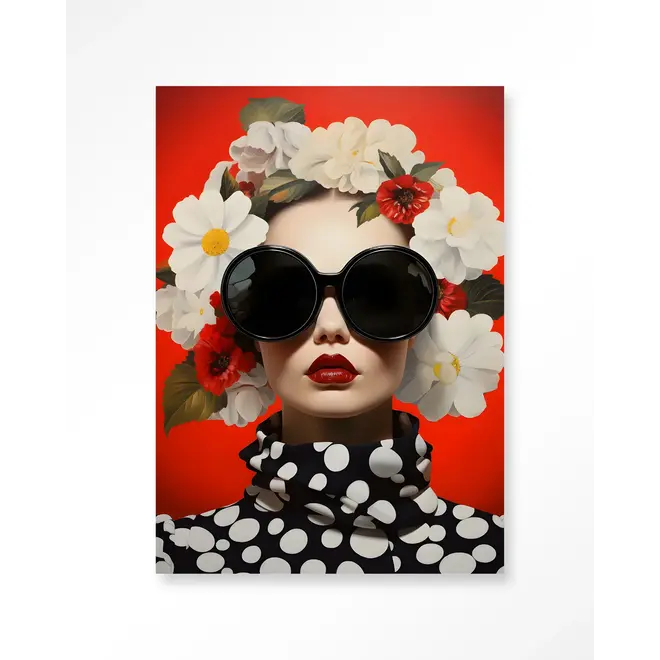 Urban Cotton Wandkleed Red Flower