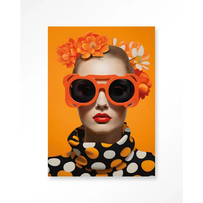 Urban Cotton Wandkleed Orange Flower