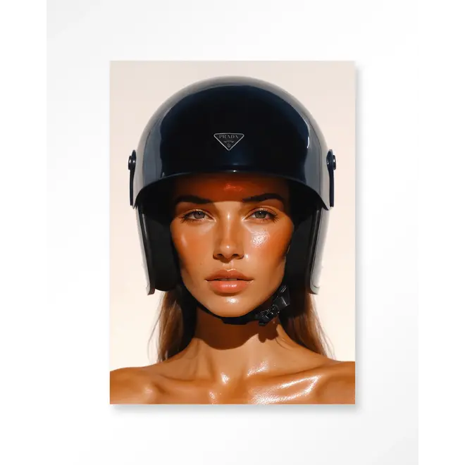 Urban Cotton Wandkleed Prada Helmet