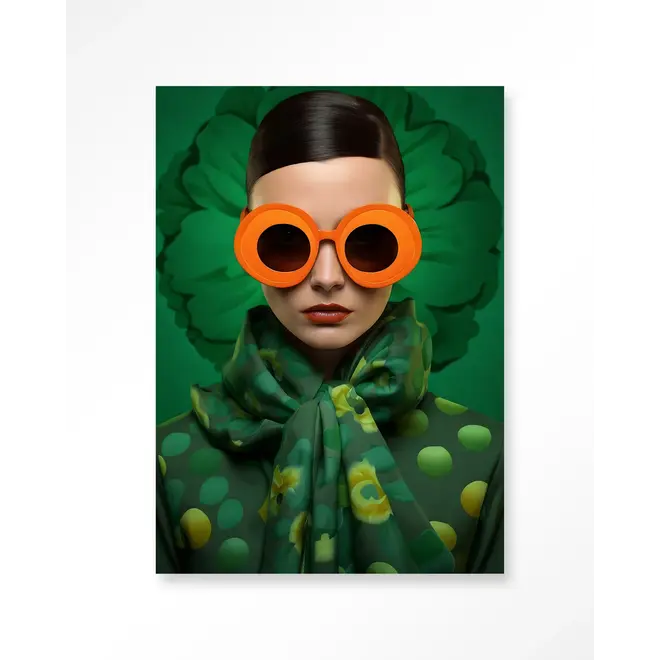 Urban Cotton Wandkleed Green Flower