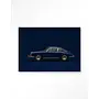 Urban Cotton Wandkleed Blue Porsche