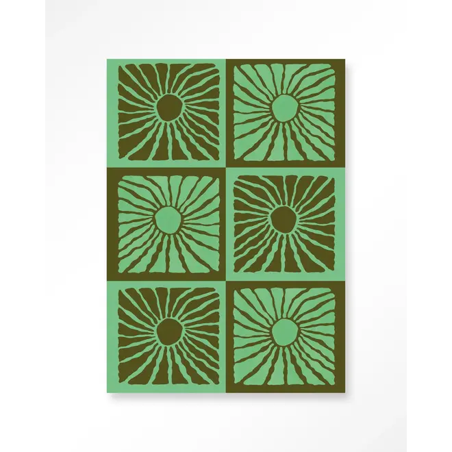 Urban Cotton Wandkleed Suns In Green