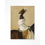 Urban Cotton Wandkleed Horseriding Lady