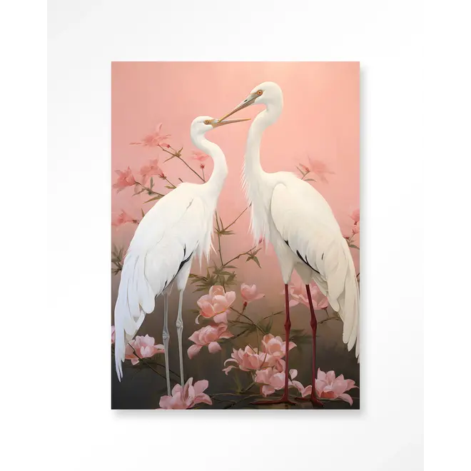 Urban Cotton Wandkleed Pink Love Birds