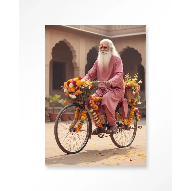 Urban Cotton Wandkleed Flower Bike
