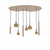 Hanglamp Riva Organisch groot 140x70 cm | 8-lichts | Quartz