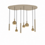 Hanglamp Riva Organisch groot 140x70 cm | 8-lichts | Quartz
