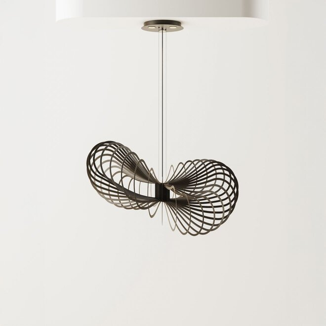 Hanglamp Ø 125cm Platinum Inclusief 4x downlight
