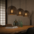 Hanglamp 3x Ø26 armor half rond / Zwart bruin