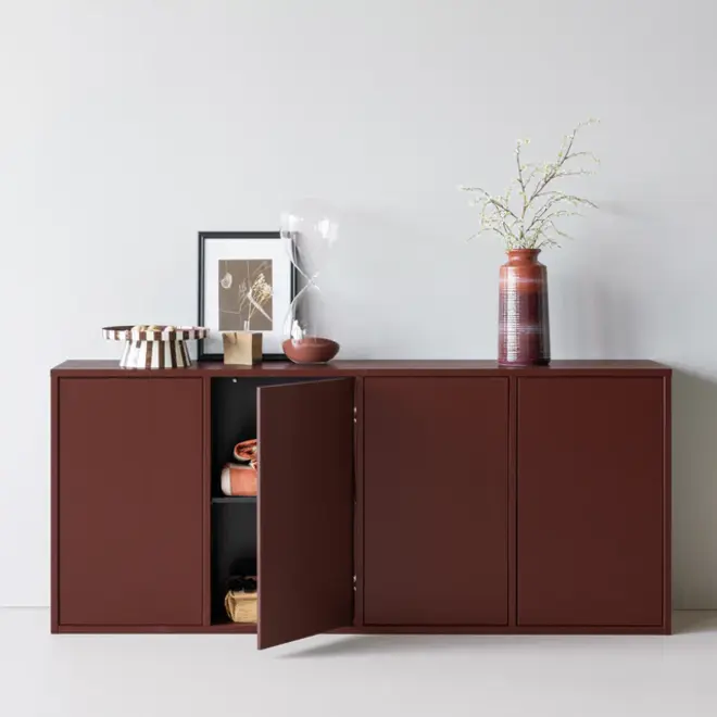 Decennia XL Vaas keramiek rood/paars 38xø17 cm
