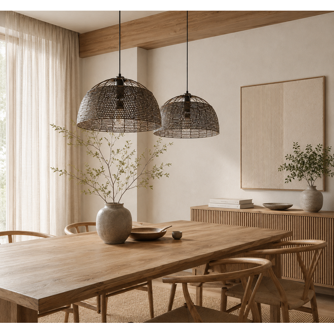 Hanglamp 2L armor Ø60 / Zwart bruin