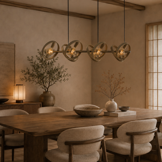 Hanglamp Hover 6-lichts / Beige