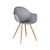LABEL51 Eetkamerstoelen Parma - Grijs - PP - Naturel Houtlook Frame