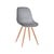 LABEL51 Eetkamerstoelen Rimini - Grijs - PP - Naturel Houtlook Frame