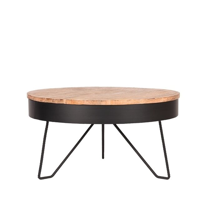 LABEL51 Salontafels Saran - Zwart - Metaal - 80 cm - Rond