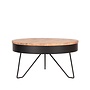 LABEL51 Salontafels Saran - Zwart - Metaal - 80 cm - Rond