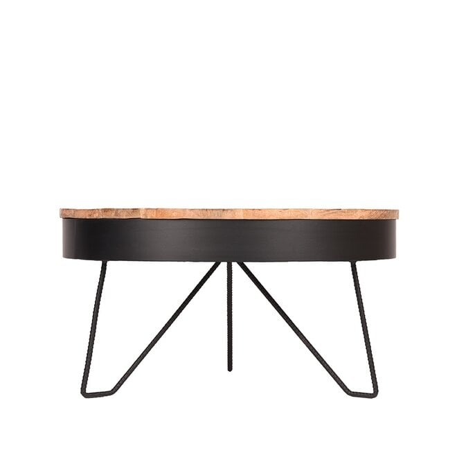 LABEL51 Salontafels Saran - Zwart - Metaal - 80 cm - Rond
