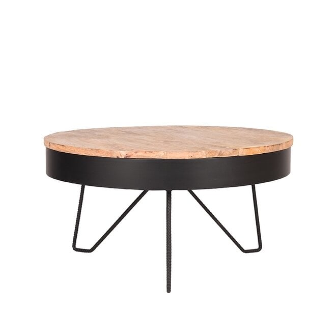 LABEL51 Salontafels Saran - Zwart - Metaal - 80 cm - Rond