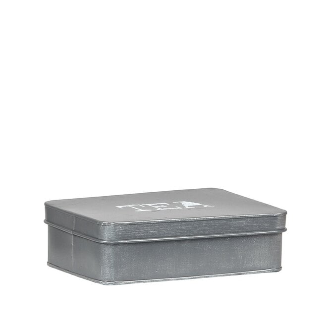 LABEL51 Keukenaccessoires Theedoos - Antiek Grijs - Metaal - One Size