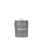 LABEL51 Opbergdozen en manden Wasmand - Antiek Grijs - Metaal - S