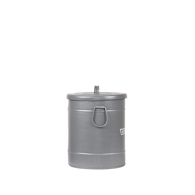 LABEL51 Opbergdozen en manden Wasmand - Antiek Grijs - Metaal - S