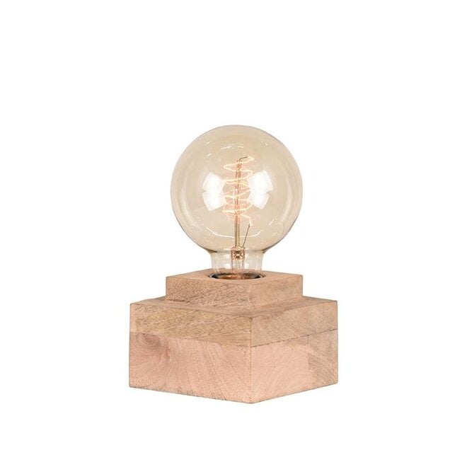 LABEL51 Tafellampen Block - Rough - Mangohout - One Size
