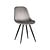 LABEL51 Eetkamerstoelen Capri - Grijs - Velvet - Zwart Metalen Frame
