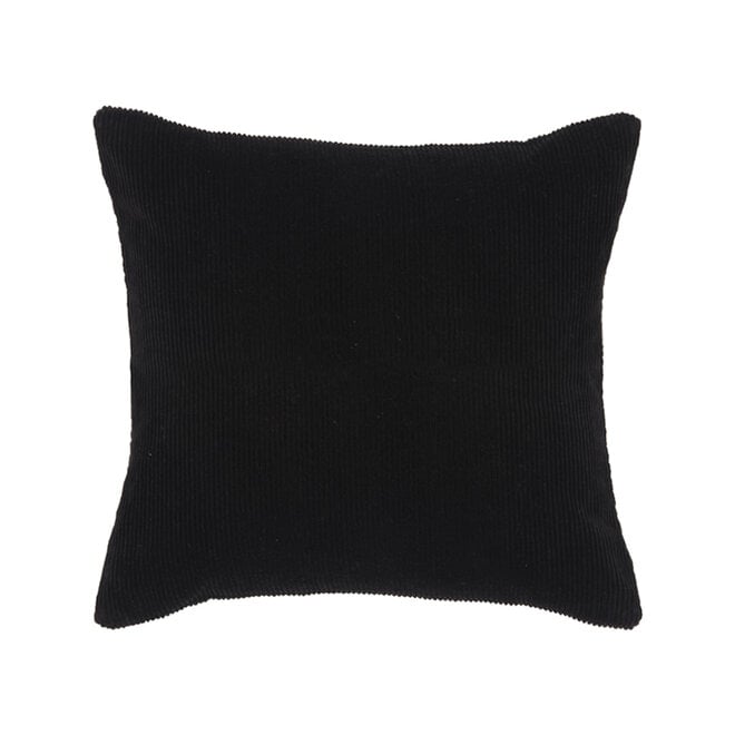 LABEL51 Sierkussens Rib - Zwart - Katoen - 45x45 cm