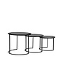 LABEL51 Salontafels Set Tres - Zwart - Metaal - 55 cm