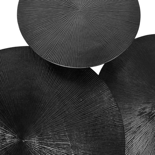 LABEL51 Salontafel Set Nobby - Zwart - Metaal - 60 cm - Rond