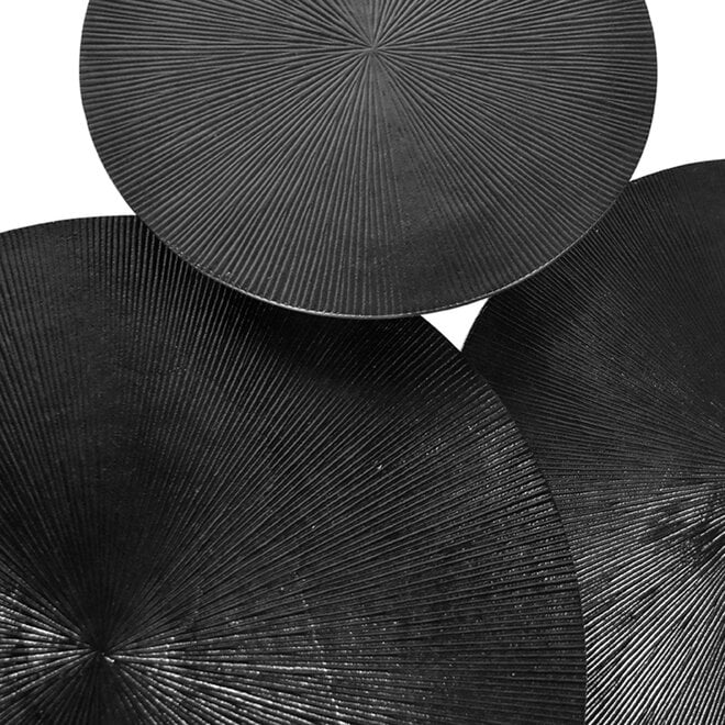 LABEL51 Salontafels Set Nobby - Zwart - Metaal - 60 cm - Rond