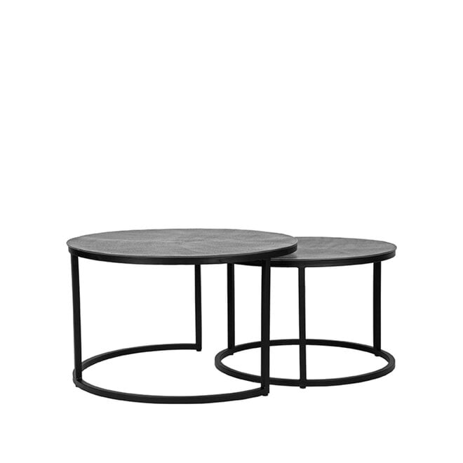 LABEL51 Salontafels Grand - Antiek Ash - Metaal - 75 cm - Rond