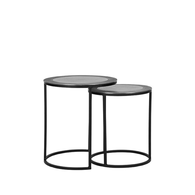 LABEL51 Salontafel Set Pair - Antiek Ash - Metaal - 40 cm