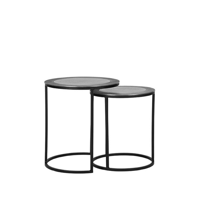 LABEL51 Salontafels Set Pair - Antiek Ash - Metaal - 40 cm