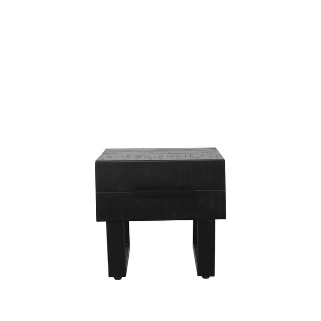 LABEL51 Salontafels Santos - Zwart - Mangohout - 50 cm