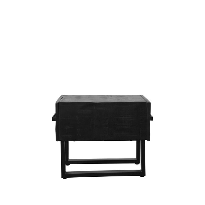 LABEL51 Salontafels Santos - Zwart - Mangohout - 50 cm