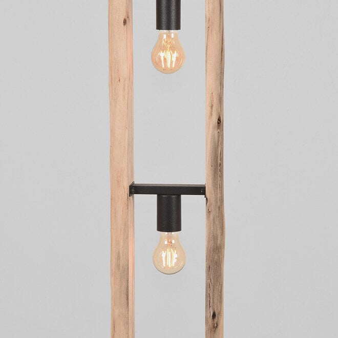 LABEL51 Vloerlampen Woody - Naturel - Hout - One Size
