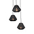 LABEL51 Hanglampen Ibiza - Zwart - Jute - 3-Lichts